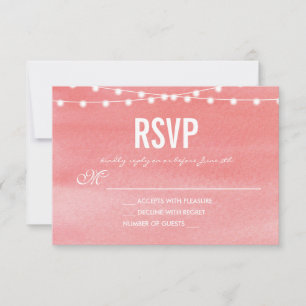 Hochzeitslampen mit Wasserfarbe RSVP Karte