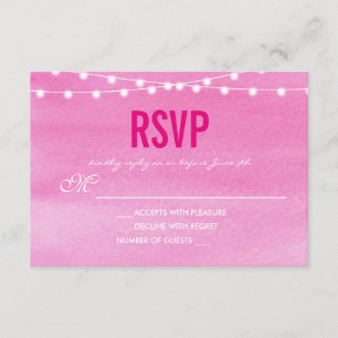 Hochzeitslampen mit Wasserfarbe RSVP Karte
