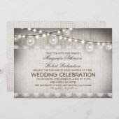 Hochzeitslampen und Glühbirnen Hochzeit Einladung (Vorne/Hinten)