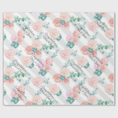 Hochzeitsland Rose Glückwünsche - Namen hinzufügen Geschenkpapier (Flach)