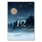 Hochzeitslandschaft der Blauen Nacht - Tischnummer (Vorderseite)