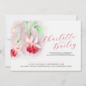 Hochzeitslandschaft Fuchsia Aquarell Einladung (Vorderseite)