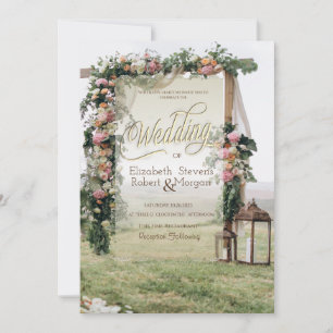 Hochzeitslaube Laterne Rosen Hochzeit Einladung