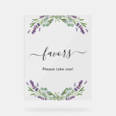 Hochzeitslavender eucalyptus green zugunsten acrylschild (Vorderseite)