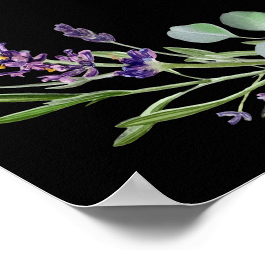 Hochzeitslavender Poster (Ecke)