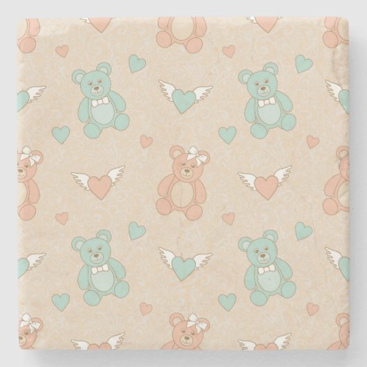 Hochzeitsleder Steinuntersetzer (Vorderseite)