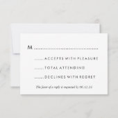 Hochzeitsleuchte RSVP Moderne türkisfarbene Lichte Karte (Rückseite)