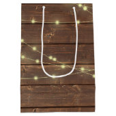 Hochzeitslicht auf Holz Mittlere Geschenktüte (Rückseite)