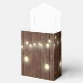 Hochzeitslicht auf rustikalem Barnholz Geschenkschachtel (Geöffnet)