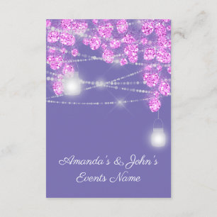 Hochzeitslichter Gläser Rustikal Glitter Lila Rosa Einladung
