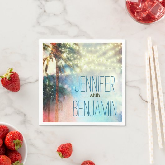 Hochzeitslichtern am Strand Serviette (Beispiel)