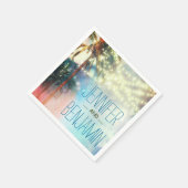 Hochzeitslichtern am Strand Serviette (Ecke)