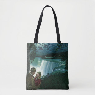 Hochzeitsliebe im Vintage-Stil, Frischvermählte an Tasche