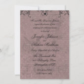 Hochzeitsliebe Vögel Probe Abendessen Einladung (Rückseite)