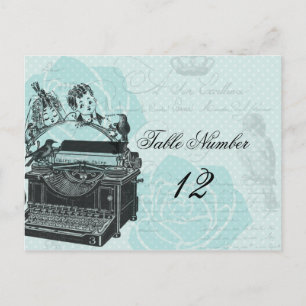 Hochzeitsliebesbriefe Vintage Tischnummer Postkart