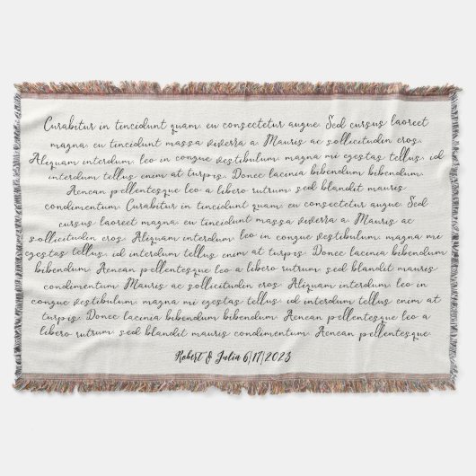 Hochzeitslied Decke (Vorderseite)