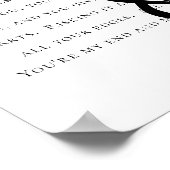 Hochzeitsliedtexte, minimale Serif-Kalligrafie  Poster (Ecke)