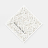 Hochzeitslima aus weißem Korbgeflecht Serviette (Ecke)