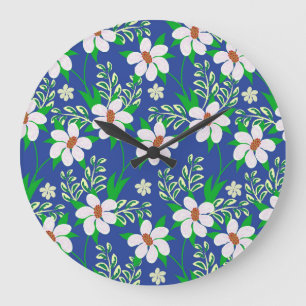 Hochzeitslima: Hintergrund der blumigen Einladung Große Wanduhr