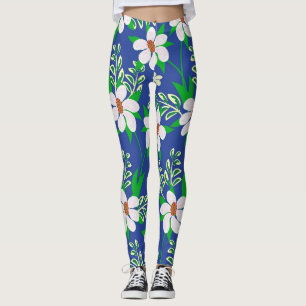 Hochzeitslima: Hintergrund der blumigen Einladung Leggings