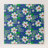 Hochzeitslima: Hintergrund der blumigen Einladung Puzzle (Horizontal)