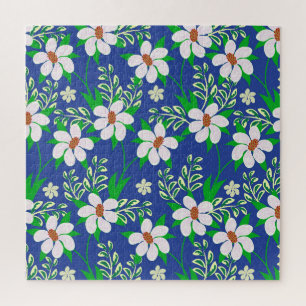 Hochzeitslima: Hintergrund der blumigen Einladung Puzzle