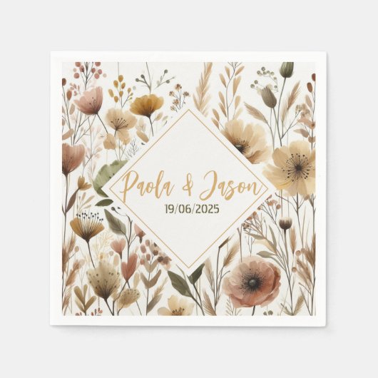 Hochzeitslippe Serviette (Vorderseite)