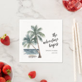 Hochzeitslittschuhe mit tropischen Palmen Serviette (Beispiel)