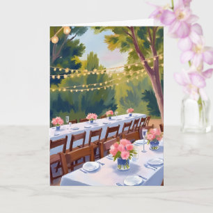 Hochzeitslocation Aquarellmalerei Floral Botanisch Karte