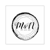 Hochzeitslogos Rustikale Baumhandzeichnung Kunst Gummistempel (Prägung)