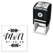 Hochzeitslogos Verzierung Grüne Ornament B Permastempel (Beispiel)