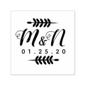 Hochzeitslogos Verzierung Grüne Ornament B Permastempel (Design)