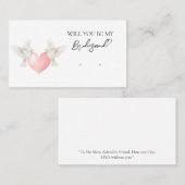 Hochzeitslove Bird Bridesmaid Earring Display Card Visitenkarte (Vorne/Hinten)