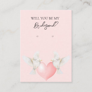 Hochzeitslove Bird Bridesmaid Earring Display Card Visitenkarte