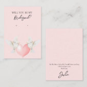 Hochzeitslove Bird Bridesmaid Earring Display Card Visitenkarte (Vorne/Hinten)