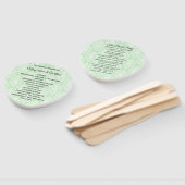 Hochzeitslüfter für hellgrüne BlumenDamaskus Fächer (Non-assembled)