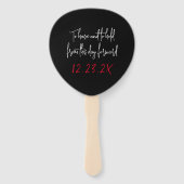 Hochzeitslüfter haben und Sprichwort schwarz halte Fächer (Rückseite)