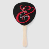 Hochzeitslüfter haben und Sprichwort schwarz halte Fächer (Vorderseite)