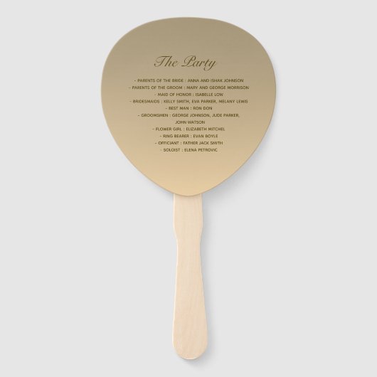 Hochzeitslüfter mit Foto Fächer (Rückseite)