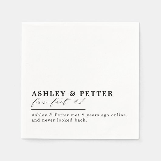 Hochzeitslustige Fakten über das klassische Coupé- Serviette (Vorderseite)