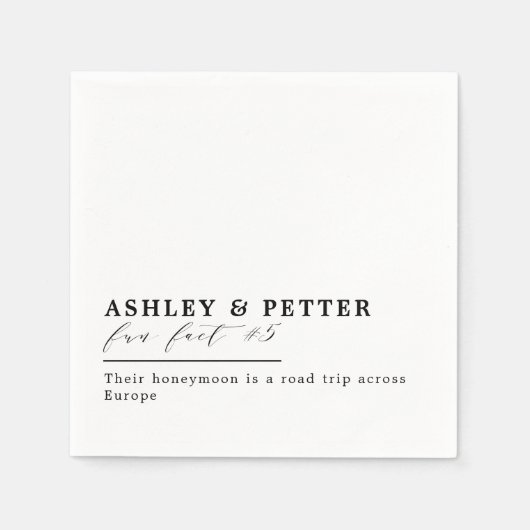 Hochzeitslustige Fakten über das klassische Coupé- Serviette (Vorderseite)
