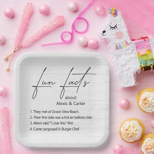 Hochzeitslustige Fakten über weißes, gewaschenes H Pappteller (Party)