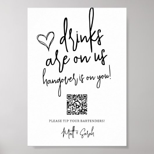 Hochzeitslustige Tipp für den Bardentder QR-Code-Z Poster (Vorne)