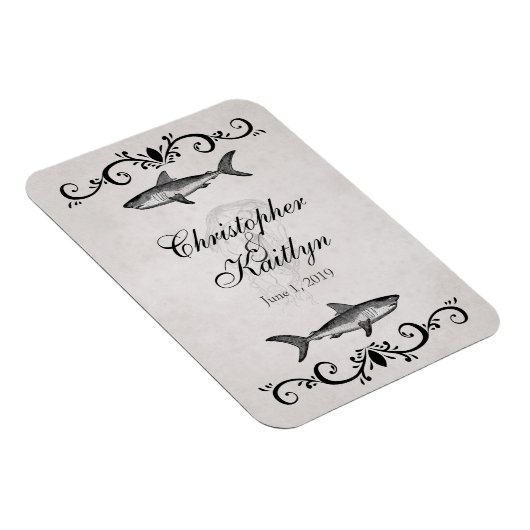 Hochzeitsmagazin für personalisierte Haie und Qual Magnet (Rechte Seite)