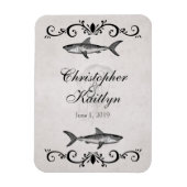 Hochzeitsmagazin für personalisierte Haie und Qual Magnet (Vertikal)