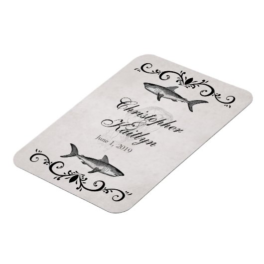 Hochzeitsmagazin für personalisierte Haie und Qual Magnet (Linke Seite)