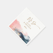 Hochzeitsmagie Gebirgsnebel Blau Rosa machen wir Serviette (Ecke)