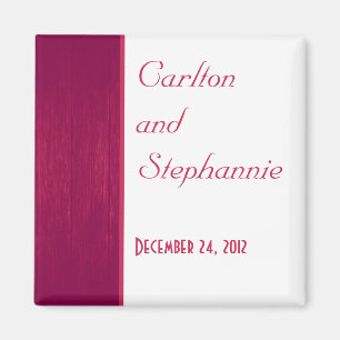 Hochzeitsmagnet aus rosa/weißem Holz Magnet