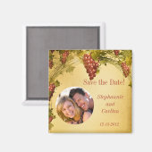 Hochzeitsmagnet für Weingärten Magnet (Vorderseite/Rückseite)