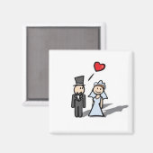 Hochzeitsmagnet Magnet (Vorderseite/Rückseite)